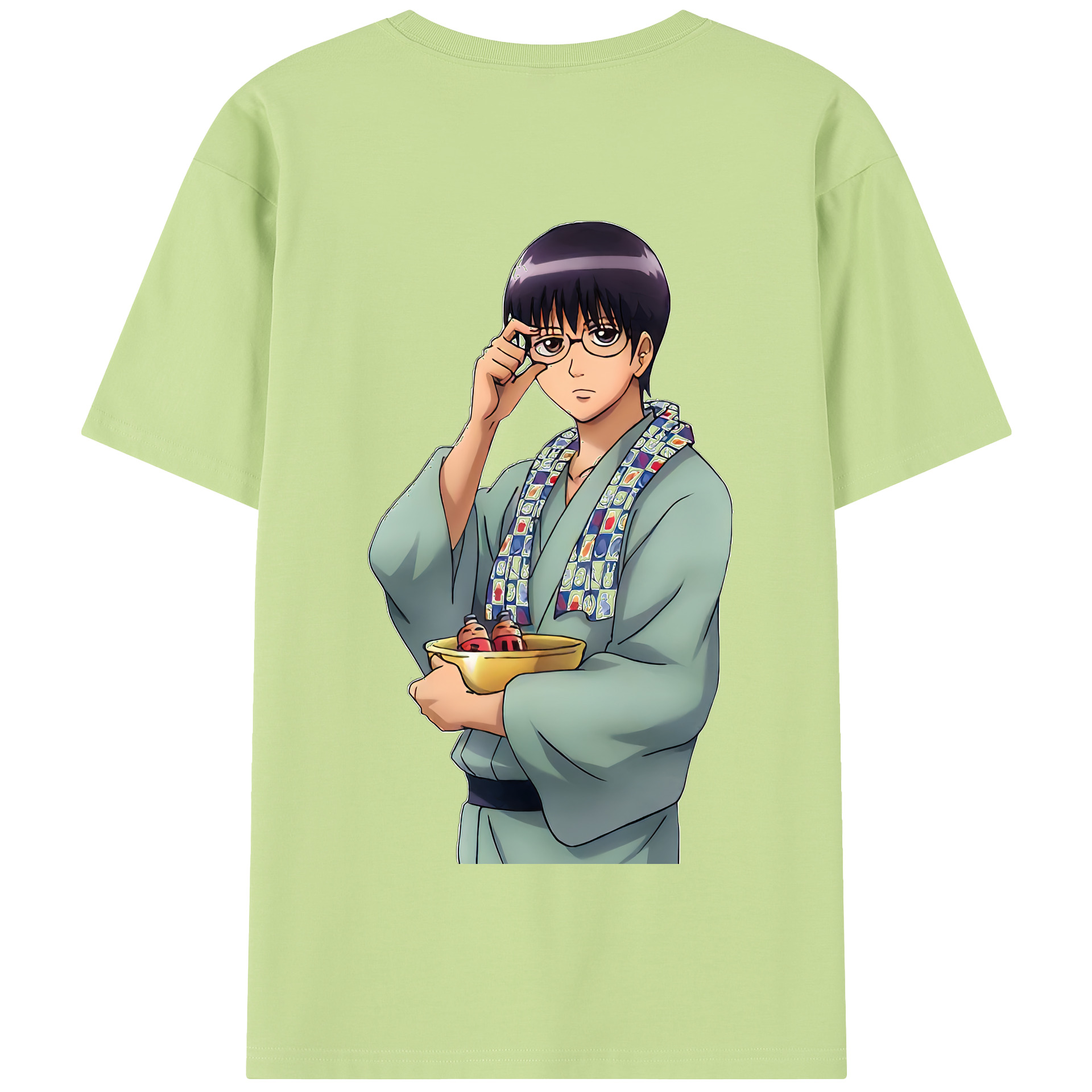 （画像用） ぎんたま 坂田銀時（さかたぎんとき） 神楽 志村新八（しむら しんぱち） GINTAMA Sakata Gintoki Kagura Shimura Shinpachi 綿100％半袖Tシャツ（背面プリント）
